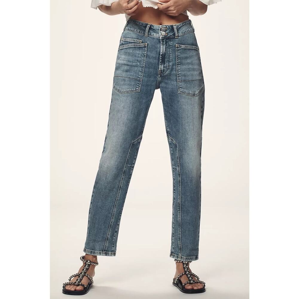 Pilcro Wanderer Mid-Rise Relaxed Jeans Lonnie Wash 28 Petite
